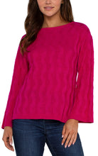 Load image into Gallery viewer, This boatneck sweater features a stylish neckline that adds an element of elegance to your outfit. The Star Ruby color is bold and vibrant, bringing a rich pop of color to your ensemble. It can be effortlessly paired with both casual and dressy attire, making it a versatile addition to your wardrobe.