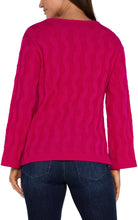 Load image into Gallery viewer, This boatneck sweater features a stylish neckline that adds an element of elegance to your outfit. The Star Ruby color is bold and vibrant, bringing a rich pop of color to your ensemble. It can be effortlessly paired with both casual and dressy attire, making it a versatile addition to your wardrobe.