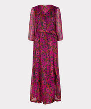 Load image into Gallery viewer, Liva Long Wrap Dress in Floral Wilding - EsQualo F2314532