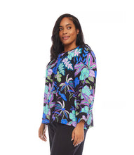Load image into Gallery viewer, Leesa Long Sleeve Peasant Top in Multi Print - Karen Kane 3L10402