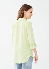 Load image into Gallery viewer, This lovely shirt exudes a relaxed charm that complements your personal style while adding a touch of effortless sophistication. The bright and bold mojito green hue adds a vibrant pop of color to your daily attire.