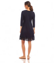Load image into Gallery viewer, Add a touch of flair to your wardrobe with this fringe dress. Crafted from a luxurious, stretchy rayon, it offers both softness and comfort. Perfect for any event, whether you're heading out for a casual day or dressing up for an evening affair. Style it with heels, boots, sneakers, or sandals to complete your look.