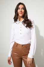 Load image into Gallery viewer, This pant features a faux leather construction, ultra-soft to the touch. Joseph Ribkoff's classic five-pocket design offers the utmost versatility for a chic finish. Perfect for the office or a night out on the town, this style effortlessly completes any outfit. Color - Nutmeg Back pockets. Front pockets. Zipper and button closure. Belt loops. Joseph Ribkoff silver tag. Straight leg design.