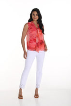 Load image into Gallery viewer, The Frank Lyman Pant is a timeless addition to any wardrobe, blending sophistication and comfort effortlessly. Designed with a soft off-white hue, these pants exude elegance, making them perfect for any occasion. The Onike features a beautifully detailed hem that adds a touch of elegance and sophistication. The ankle-length design is enhanced with intricate embroidery and cut-out accents, creating a refined yet modern aesthetic.