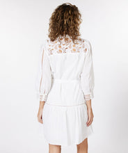 Load image into Gallery viewer, Featuring delicate plumetis lace embroidery, this dress exudes an air of sophistication. A must-have for the spring and summer, a white dress is a timeless essential in any wardrobe.