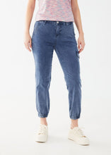 Load image into Gallery viewer, Featuring an effortless fit and lightweight fabric, these denim joggers are perfect for warmer days. Pair them with your favorite sandals or sneakers and a top, and you're ready to take on the day!