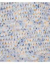 Load image into Gallery viewer, The EsQualo Cheri Camisole is a stylish and versatile piece, featuring an open-knit multicolor design in shades of blue and flecks of orange that adds a playful touch to any outfit. With its relaxed fit, this camisole is perfect for layering or wearing solo, making it a must-have for both casual and chic occasions. Crafted from high-quality materials, it ensures comfort and durability. Pair it with jeans for a laid-back look or a skirt for a more polished ensemble.