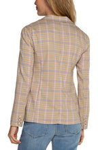 Load image into Gallery viewer, Experience the effortless elegance of our "Wear With Everything Blazer," featuring a stunning tan and orange checked print. With its perfectly tailored fit and striking single-button closure, this blazer exudes confidence and style. Perfect for any occasion, you'll always look your best in this versatile piece.