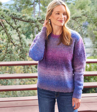 Load image into Gallery viewer, Experience ultimate comfort in our Ombre Boucle Sweater. The soft, roomy fit allows for easy movement, while the ombre color knit and boucle yarn add a stylish touch.