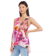 Load image into Gallery viewer, Stay cool and comfortable while enjoying the lightweight and flowy feel of this eco-friendly tank, making it a versatile piece for various occasions. The asymmetry of the tank's chic hem showcases a contemporary design with its unique and flattering silhouette.