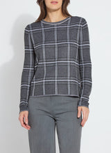 Load image into Gallery viewer, Made with a seasonless and lightweight Knit Jacquard, the Priscilla Embellished Sweater offers long sleeves, a crewneck and microbead trim inserted along the front neckline.