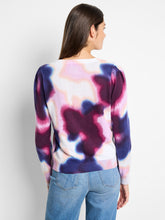 Load image into Gallery viewer, Expertly crafted to bring your style to life, the Nic & Zoe Blossom Blur Sweater adds a touch of vibrant color to your wardrobe. Its exquisite hazy floral print is built to last, making it the ideal knit for chilly days. This sweater is thoughtfully designed to match and enhance denim ensembles, with intricate plaited texture along the hem, collar, and cuffs. Made with fully fashioned knitwear techniques, this style is mindful of minimizing textile waste.