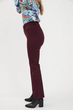 Load image into Gallery viewer, French Dressing's popular Peggy fit is now available in a deep brown hue. The bootcut silhouette is sleek and contemporary. A great color and fit that pairs beautifully with many of your favorite tops.