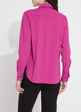 Load image into Gallery viewer, The Roll Tab Button Down Shirt is designed with a slim fit and a curved, hip-length hem that extends longer in the back than the front. Made from stretchable, wrinkle-resistant Microfiber, this women's shirt boasts versatile tab sleeves that can be easily rolled up, complemented by a raw-edge hem.