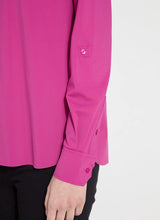 Load image into Gallery viewer, The Roll Tab Button Down Shirt is designed with a slim fit and a curved, hip-length hem that extends longer in the back than the front. Made from stretchable, wrinkle-resistant Microfiber, this women's shirt boasts versatile tab sleeves that can be easily rolled up, complemented by a raw-edge hem.