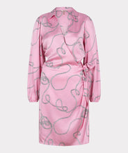 Load image into Gallery viewer, Witta Wrap Dress Pink with Rope Print - EsQualo SP2314008