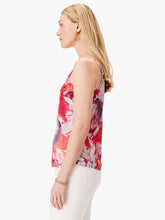 Load image into Gallery viewer, Just because "scribble" is in the name doesn't mean this flowy, drapey tank is anything other than intentional. Whether you wear this festive floral to the office under a blazer or with your favorite jeans to lift your "running around" look, the unique color combination of khaki, off-white adds elegance with ease. We gave it a classic tank shape with a V-neck and a hem that sits at the hip. Mindfully Made from partially recycled materials.