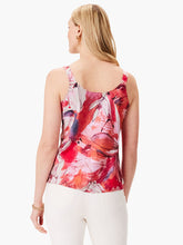 Load image into Gallery viewer, Just because "scribble" is in the name doesn't mean this flowy, drapey tank is anything other than intentional. Whether you wear this festive floral to the office under a blazer or with your favorite jeans to lift your "running around" look, the unique color combination of khaki, off-white adds elegance with ease. We gave it a classic tank shape with a V-neck and a hem that sits at the hip. Mindfully Made from partially recycled materials.
