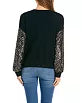 Load image into Gallery viewer, Constructed from a luxuriously soft fabric blend, this top, in a sweatshirt fabrication, is ideal for any type of event, from casual to formal. It pairs beautifully with both denim and skirts and boasts a crew neckline and long sleeves adorned with sequins for a subtle touch of shimmer.