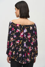 Load image into Gallery viewer, Solace Silky Knit Off the Shoulder Top with Pleated Georgette Cape - Joseph Ribkoff 244246