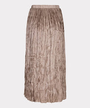 Load image into Gallery viewer, Textured long taupe skirt against a white background.
