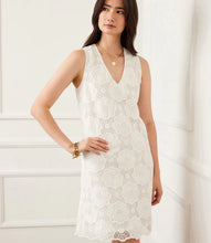 Load image into Gallery viewer, The Sonny Sleeveless Crochet Dress by Karen Kane is a fresh take on effortless elegance. Designed with intricate crochet detailing, this off-white sleeveless dress offers a breezy, lightweight feel perfect for warm-weather occasions. The cotton-blend fabric ensures comfort while maintaining a chic, sophisticated look.