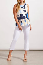 Load image into Gallery viewer, This versatile blouse is a must-have for your wardrobe. Pair it with your favorite jeans or skirts for a chic and stylish outfit. Whether you're heading to a casual outing or a more formal event, the Tribal Sleeveless Peplum Blouse will keep you looking effortlessly fashionable.