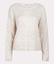 Load image into Gallery viewer, Perfect for spring and summer, this elegant women's sweater combines comfort and on-trend fashion effortlessly. This Slub Sweater is coated in Champagne, adding a touch of festive shimmer. It can be paired with a chic cargo skirt or tailored trousers for a stylish look.