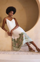 Load image into Gallery viewer, Elevate your look with the Susie Spaghetti Strap Maxi Dress from Liverpool Los Angeles. Boasting pockets, a paisley pattern, and a lustrous finish, this dress exudes a chic and timeless charm, making it an ideal choice for any event.