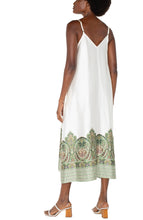 Load image into Gallery viewer, Elevate your look with the Susie Spaghetti Strap Maxi Dress from Liverpool Los Angeles. Boasting pockets, a paisley pattern, and a lustrous finish, this dress exudes a chic and timeless charm, making it an ideal choice for any event.