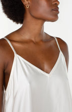 Load image into Gallery viewer, Elevate your look with the Susie Spaghetti Strap Maxi Dress from Liverpool Los Angeles. Boasting pockets, a paisley pattern, and a lustrous finish, this dress exudes a chic and timeless charm, making it an ideal choice for any event.