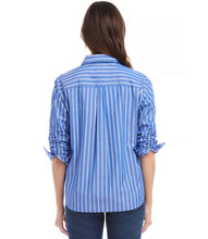 Load image into Gallery viewer, Enhance your style with this shirt designed with ruched sleeves, which you can adjust for a gathered look and tailored fit. This shirt's adaptability makes it perfect for pairing with jeans for a casual yet fashionable weekend outfit, or with your preferred trousers for a polished professional look.
