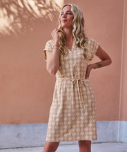 Load image into Gallery viewer, The EsQualo Sleeveless Summer Star Dress features a relaxed and comfortable fit. It’s designed with a flattering sleeveless silhouette, making it ideal for sunny days and outdoor gatherings. The star pattern adds a playful touch, making you shine like a star wherever you go.