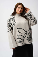 Load image into Gallery viewer, Solenne Sweater Knit Floral Print Pullover - Joseph Ribkoff 254943