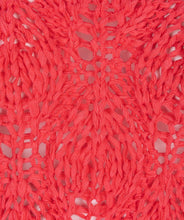 Load image into Gallery viewer, Crafted with intricate openwork details, this lightweight sweater is the perfect addition to any wardrobe. Its vivid, cheery color and classic round neckline make it a versatile piece that pairs well with white pants, shorts, or your favorite jeans. This gorgeous sweater offers both style and comfort.