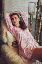 Load image into Gallery viewer, Embrace the season with the Hazel Dress in Petunia Patisserie by Smith & Quinn. This stunning drop waist dress features a beautiful button detail at the neck opening and a detachable waist tie, offering both style and versatility. Crafted from S & Q's Signature Stretch fabric, it's wrinkle-resistant and machine washable, making it a must-have addition to your wardrobe. Perfect for spring fashion, this dress combines elegance and practicality, ensuring you look fabulous all day long.