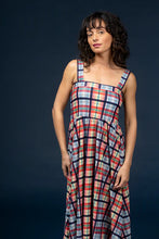 Load image into Gallery viewer, A fresh take on classic prep, the Heather Dress by Smith & Quinn brings effortless charm to warm-weather dressing. Shown in the breezy Coastal Plaid print, this sleeveless silhouette features a tailored bodice, flattering square neckline, and a softly flared skirt that moves with ease. Crafted from S&Q Signature Stretch fabric, it offers breathable comfort, wrinkle resistance, and a polished finish that transitions seamlessly from day to night.