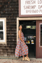 Load image into Gallery viewer, A fresh take on classic prep, the Heather Dress by Smith & Quinn brings effortless charm to warm-weather dressing. Shown in the breezy Coastal Plaid print, this sleeveless silhouette features a tailored bodice, flattering square neckline, and a softly flared skirt that moves with ease. Crafted from S&Q Signature Stretch fabric, it offers breathable comfort, wrinkle resistance, and a polished finish that transitions seamlessly from day to night.