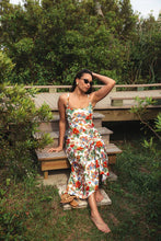 Load image into Gallery viewer, Romantic and refined, the Paloma Dress by Smith & Quinn is your go-to for effortless elegance. Shown in the painterly Evetide Garden print, this sleeveless silhouette features a flattering square neckline, fitted bodice, and a softly flared skirt that moves with grace. Crafted from S&Q Signature Stretch fabric, it offers breathable comfort, wrinkle resistance, and a polished finish that transitions seamlessly from day to evening.