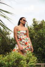 Load image into Gallery viewer, Romantic and refined, the Paloma Dress by Smith & Quinn is your go-to for effortless elegance. Shown in the painterly Evetide Garden print, this sleeveless silhouette features a flattering square neckline, fitted bodice, and a softly flared skirt that moves with grace. Crafted from S&Q Signature Stretch fabric, it offers breathable comfort, wrinkle resistance, and a polished finish that transitions seamlessly from day to evening.