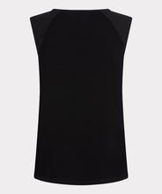 Load image into Gallery viewer, The Thyra Top by EsQualo offers a stylish look with its flattering V-neck silhouette and delicate beading embellishments. Created with high-quality materials, this top is perfect for both casual and formal occasions, adding a touch of elegance to any outfit. Wear it with denim or layer it under a jacket or blazer to complete the look.