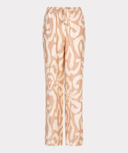 Load image into Gallery viewer, The EsQualo Trousers Solar Swing are stylish and comfortable pants featuring an all-over print design, wide legs, and side pockets for functionality. They come with two welt pockets at the back and an elastic waistband with a drawstring, accented with gold beading for a chic touch. A perfect pant for warm days, the Toma offers a lightweight and breathable fit.