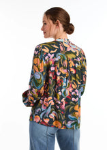 Load image into Gallery viewer, This boho blouse melds feminine charm with vintage-inspired style, creating a distinctively unique garment. The vibrant colors captivate the eye, and the design with mixed media fabrication ensures this top is a standout item.