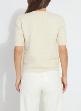Load image into Gallery viewer, Valentina Pearl Short Sleeve Sweater in Icing - Lysse 21-3457-M7