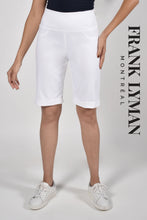 Load image into Gallery viewer, A perfect white short is just waiting for you to dress up! A beautiful stretch to this white, pull-on Bermuda short makes it ultra-comfortable and easy to wear. A versatile style, this short matches perfectly with so many different tops. The possibilities are endless! Color- White Pull-On. Bermuda style. Excellent stretch.