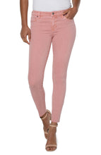 Load image into Gallery viewer, Liverpool's classic Abby Skinny is now in a color that we just adore! A beautiful vibrant wash in rose blush color just catches the eye! With its amazing stretch and recovery, this Abby Skinny will easily become one of your favorites. Pair with your choice of top and sandal for a perfect spring/summer outfit. Color- Rose Blush. Mid-rise. Cut hem. Amazing stretch and recovery.