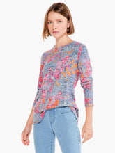 Load image into Gallery viewer, A colorful unique novelty top, perfect for matching with just about any solid color, is a perfect style to add a pop of color into your life. Our Alena is an easy knit long-sleeved pullover shape that sits at the hip. We love the textured appearance and the random interplay of the colors.