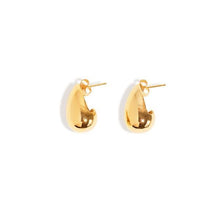 Load image into Gallery viewer, Bambola Earrings are part of an elevated capsule collection of solid brass jewelry plated in semi-precious metals. Pairs beautifully with our Grande Elouise Gold Necklace.