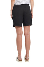 Load image into Gallery viewer, Our Willa Pull On Cuffed Short offers details that give this short pizazz! We love the comfort of the pull-on waistband and soft stretch poplin fabric offering all day comfort. The style of the rolled up hem with tabs, side cargo pockets, front and back pockets, and the perfectly flattering 7' inseam, give the right combination of sportiness and statement-making style.