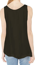 Load image into Gallery viewer, You need look no further for the perfect black sleeveless top because our Clea is the one! A beautiful sheer flowy fabrication on the outside with a knit tank inside gives this style a perfect flair. Black goes well with everything in your closet and this black top will pair beautifully with everything in your closet.